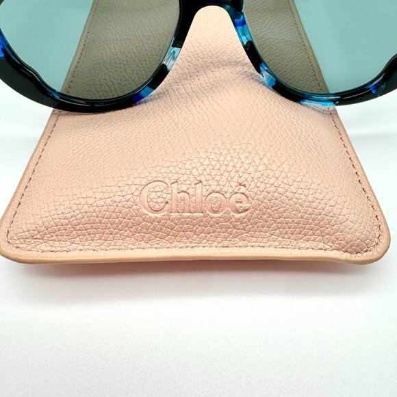 Chloé CH0195SK 003 Oversized Square Sunglasses 56mm Black Tortoise Made in Italy main image 7